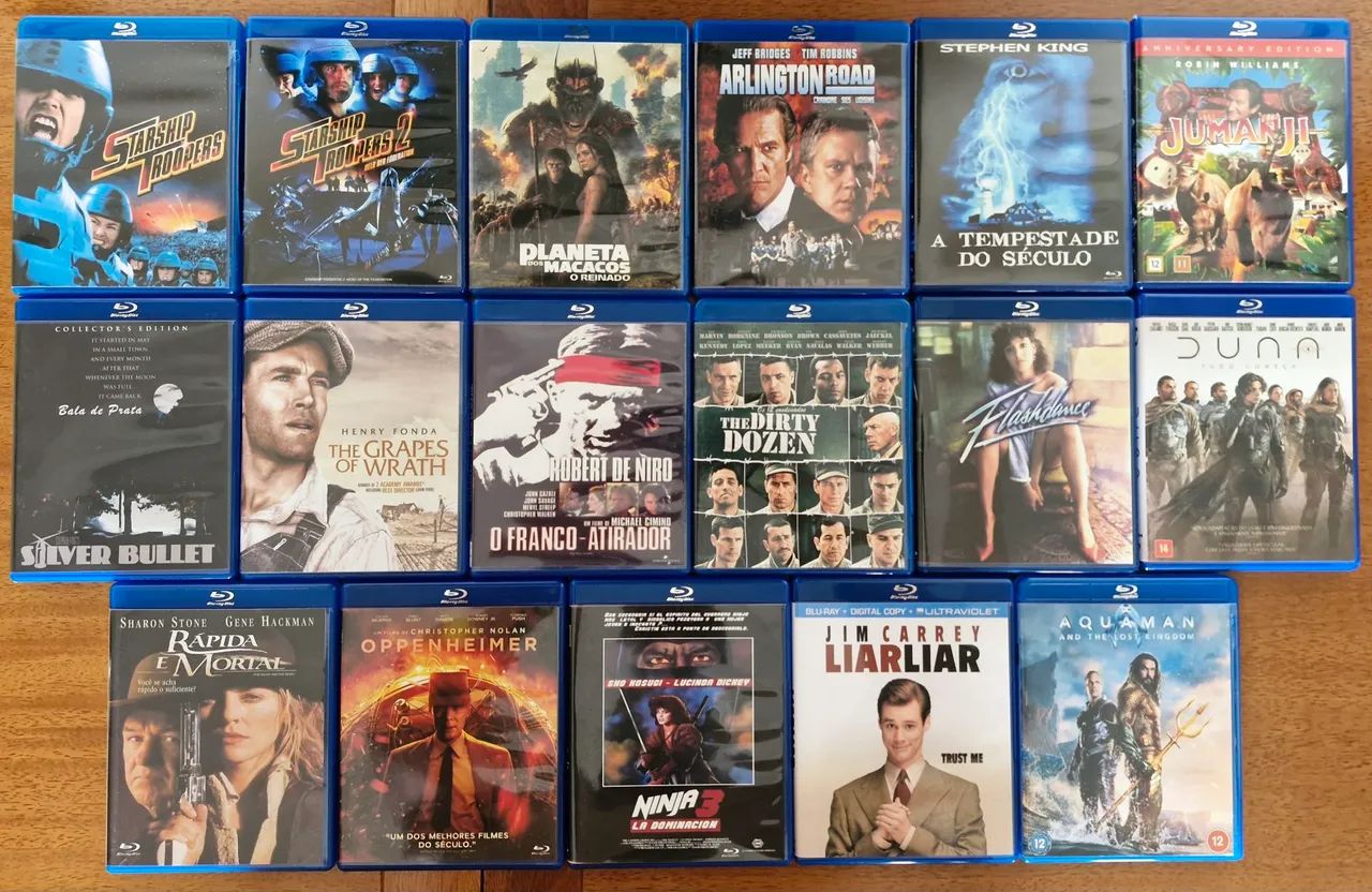 Blu-ray Lote Autorado, Tropas Estrelares 1& 2, Planeta Dos Macacos, Entre Outros