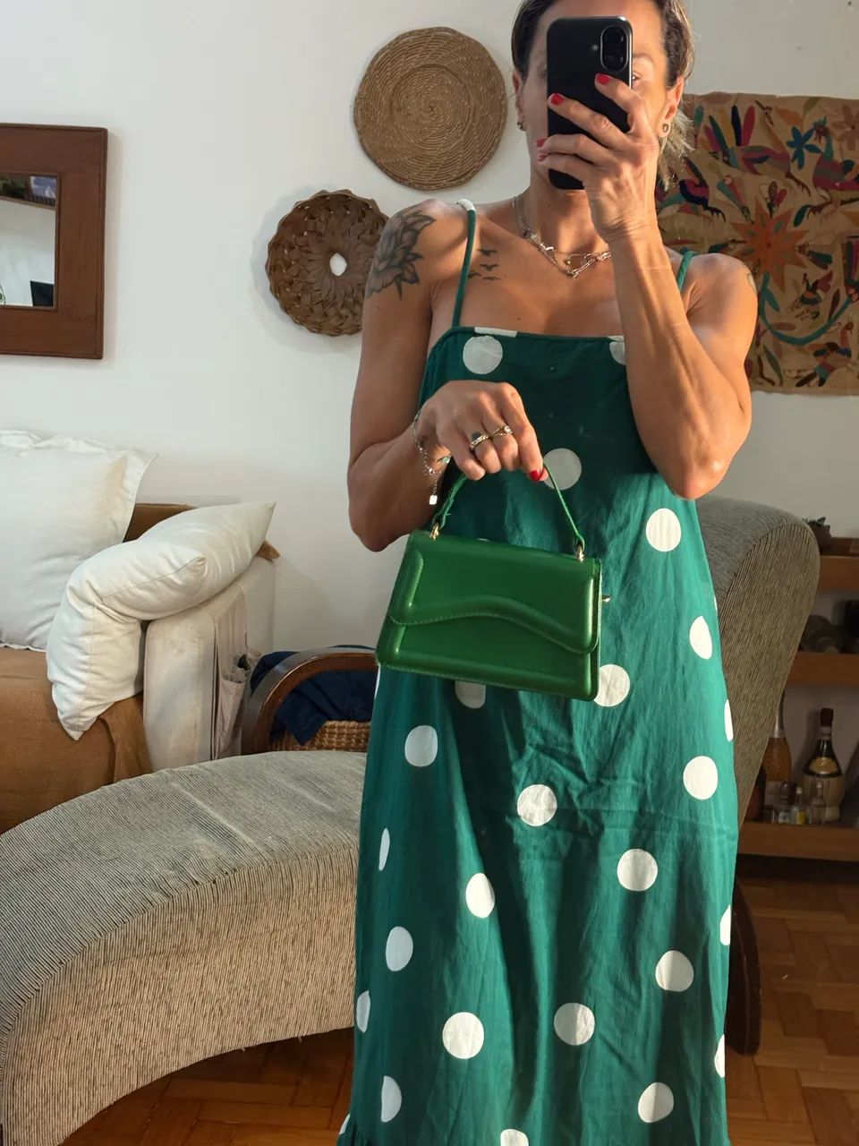Bolsa de mão verde - Foto 2