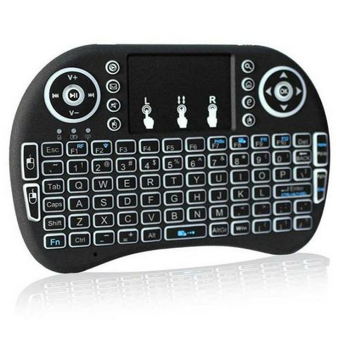 Mini Teclado Wireless Keyboard Luminoso C/ Touchpad Smarttv - Foto 2