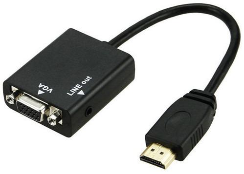 Cabo Adaptador Conversor Hdmi Para Vga Com Saída P2 De Áudio - Foto 3