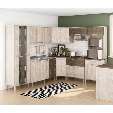 Cozinha de Canto 7 peças Monto e Instalo