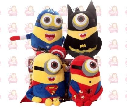 Minions Heróis Pelúcia com 4 personagens