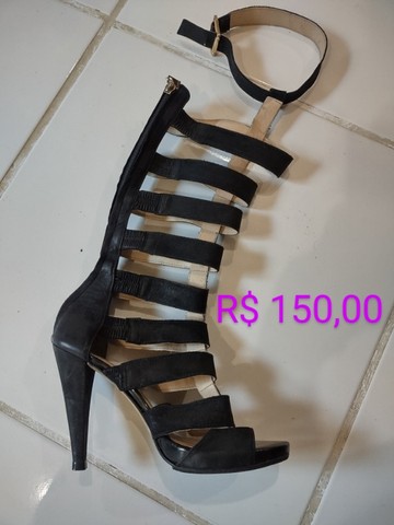 Sandália gladiadora Vermon em couro e outros modelos Vizzano. - Foto 3