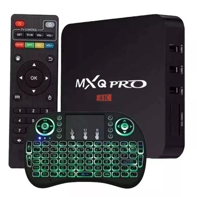 Tv Box Mxq Pro 4k Smart Tv + Mini Teclado Wireless Iluminado