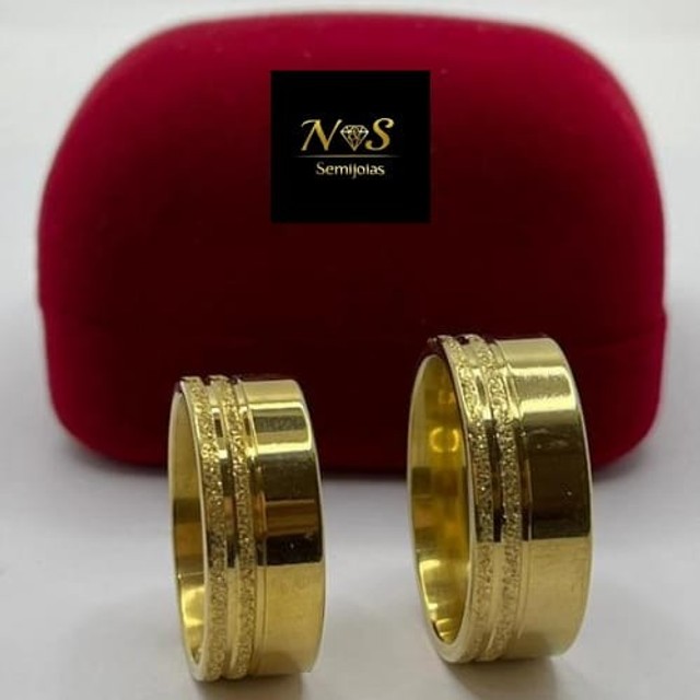 Par de aliança para noivado e casamento 