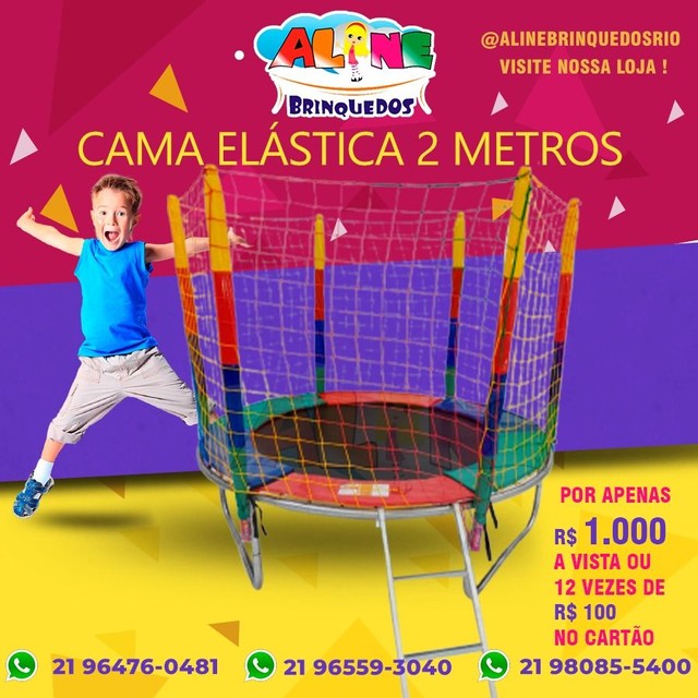 Cama elástica de 2 metros