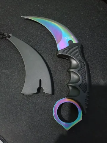 Faca Karambit CS Go 18cm Tática MGJD C/ Bainha Resistente