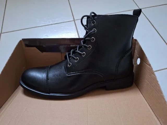 Bota Oxford social em couro legítimo - Foto 4