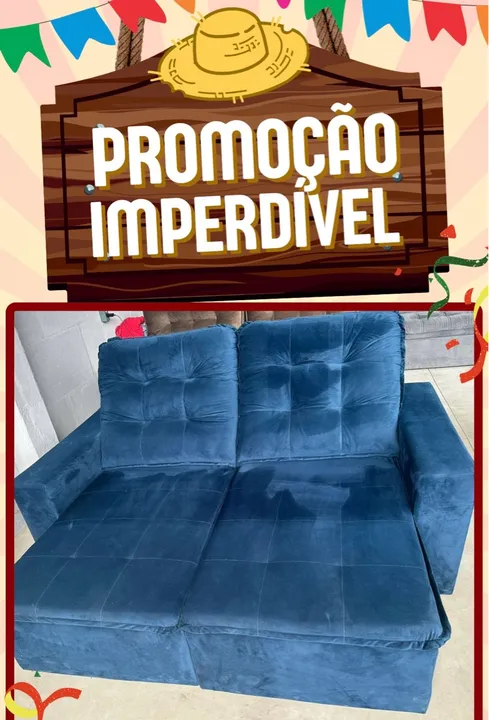 Lindo sofá azul novo