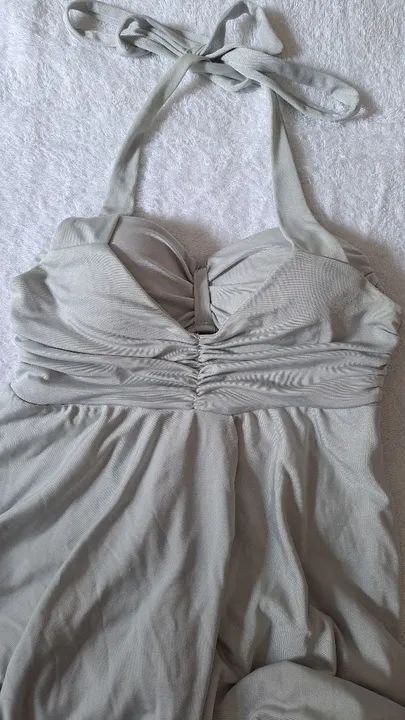 Vestido Costa Nua laço  Pescoço 