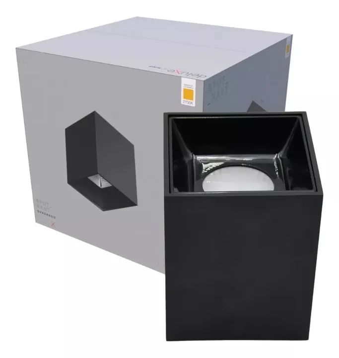 Spot Led Haut Quadrado 20w Branco Frio 6500k Preto Avant 110v/220v