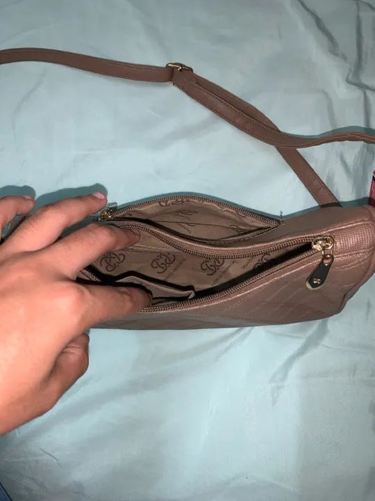 Bolsa de Ombro Bege - Foto 2