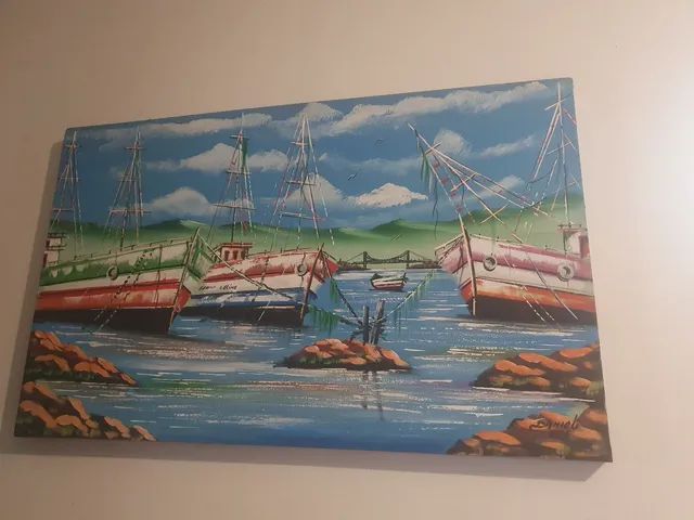 Quadro barcos da ilha - Foto 5
