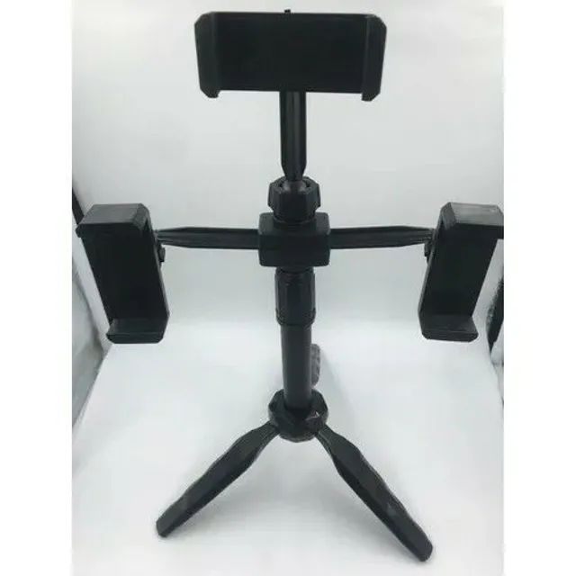 Tripé Para Celular 3 em 1 Flexível Rotação 360 Multi