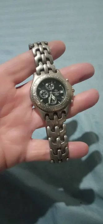 Relógio Salvecchio  Crepha . Titanium . Cronografo .Italiano . Raro - Foto 2