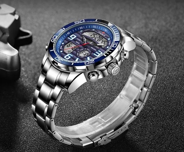 Relógio Foxbox Dual Time Aço Inox   - Foto 4