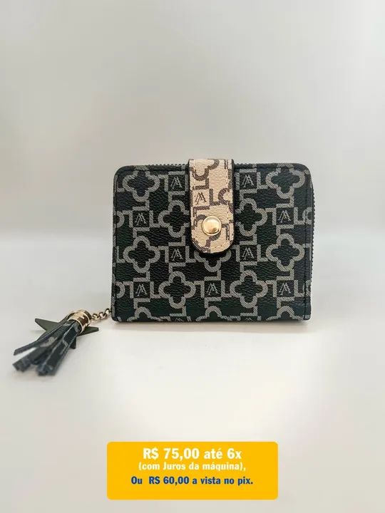 Carteira feminina de couro sintético  - Foto 2