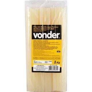 Cola em bastão para pistola de cola quente de 12 mm, com 1 kg vonder 