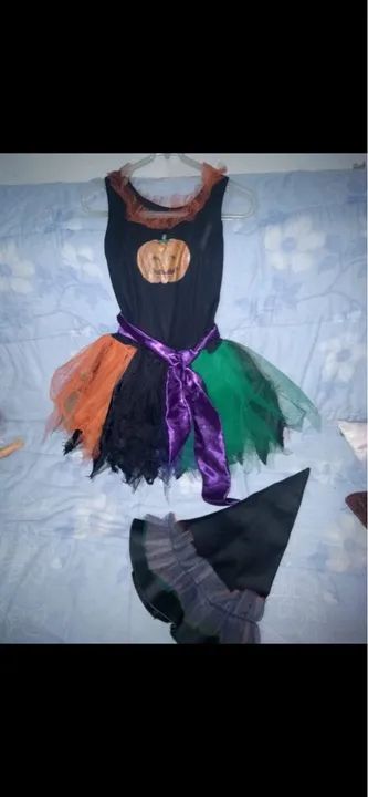 Vestido Infantil - vem com pote e bruxa  - Foto 4