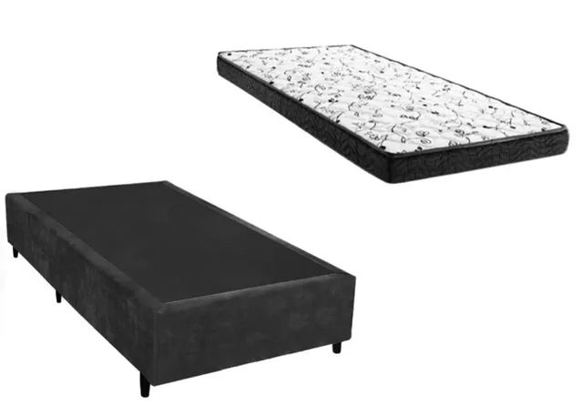 Cama Box Solteiro + Colchão Espuma D33 14x88x188 - Foto 4
