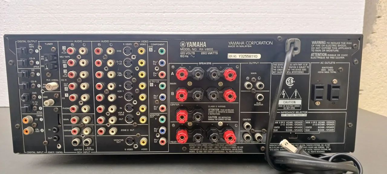 Homem theater receiver Yamaha rx-v800 - Foto 5