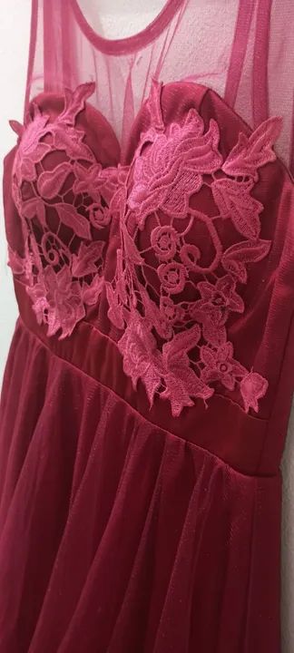 Vestido de renda vermelho - Foto 3