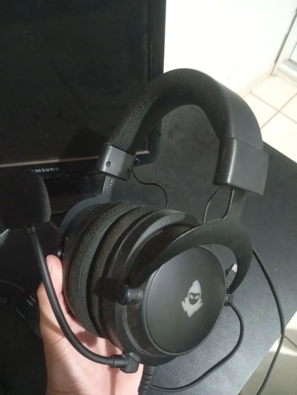 Headset, teclado e mouse