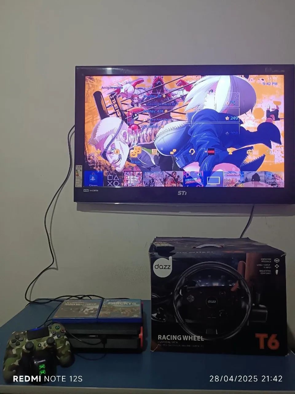 Playstation 4 + volante dazz T6
