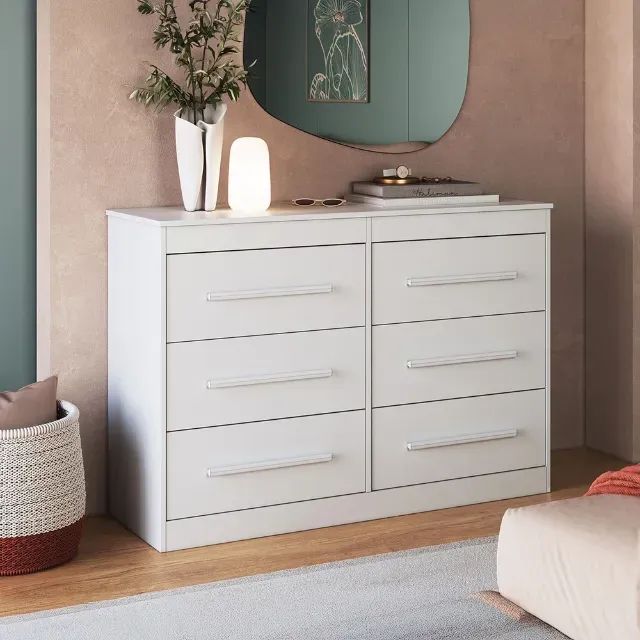 Cômoda Arizona 6Gvs Branco Doripel - Entrega Rápida! 