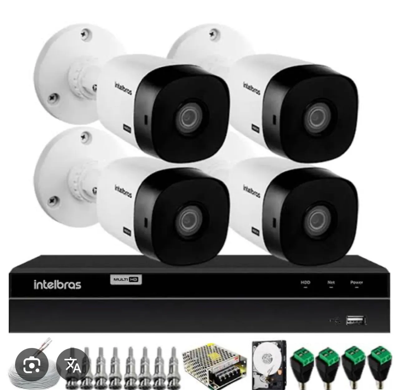 Kit CFTV 4 Câmeras Intelbras HD - Segurança Completa 1850$ já instalado