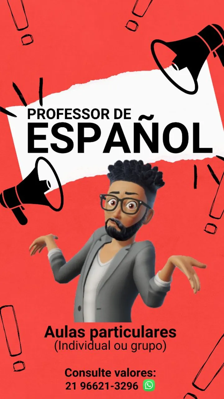 Espanhol - Professor Particular (Aulas presenciais e Online)