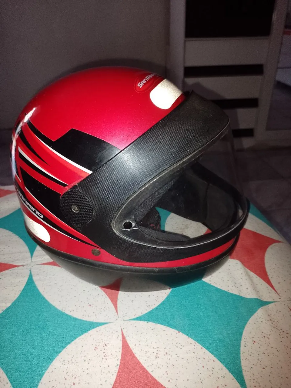Capacete de Moto San Marino Vermelho