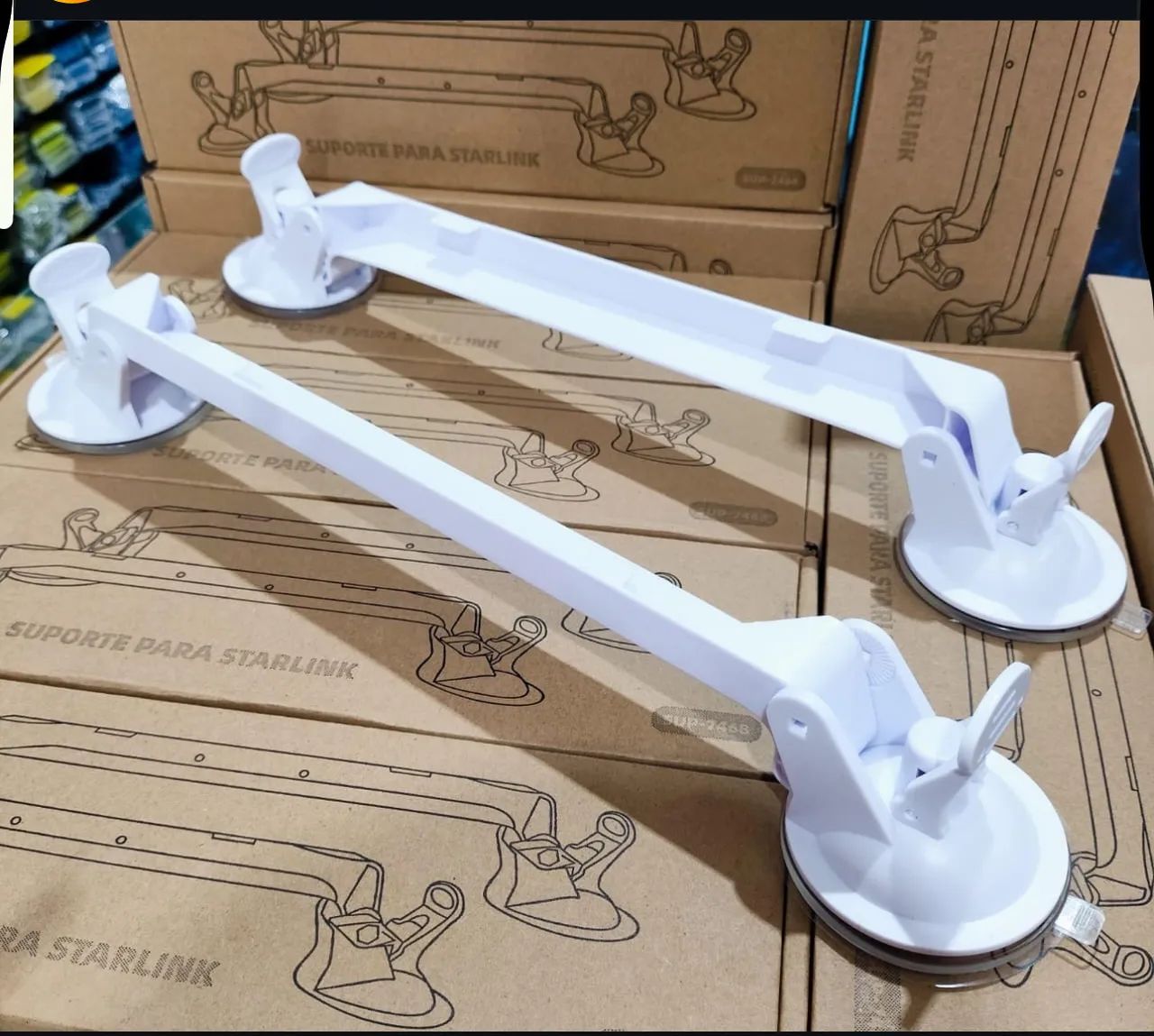 Suporte Para-brisa Starfix Starlink Mini Com 4 Ventosas