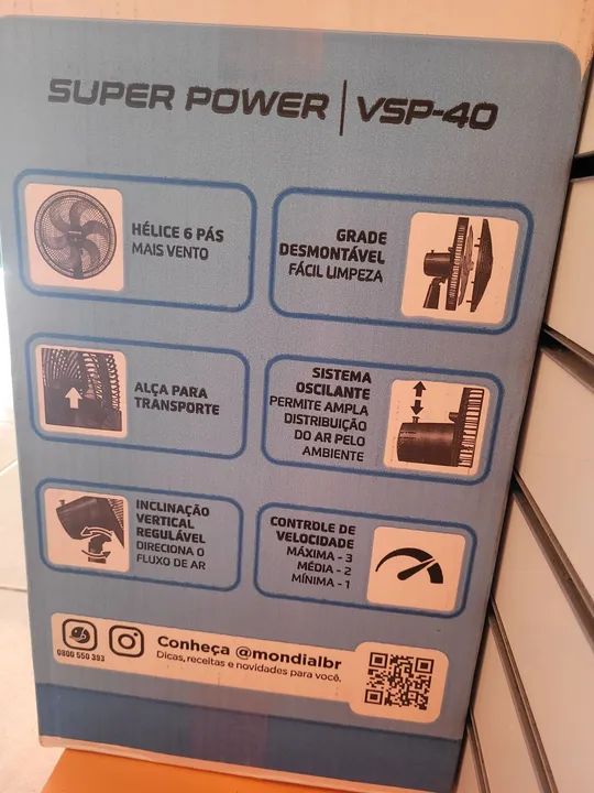 Ventilador Mondial Super Power VSP-40 - Foto 2