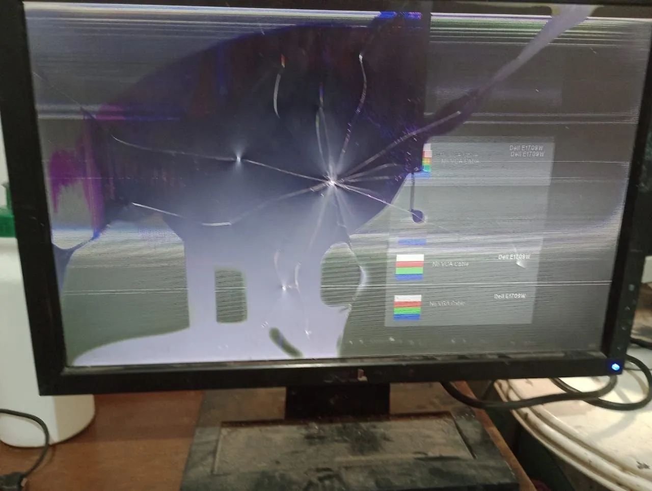 Monitor Dell E1709W com defeito