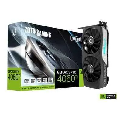 Placa De Vídeo Zotac Gaming Geforce RTX 4060 Ti Twin Edge Oc, 8GB, Gddr6, 128-bit