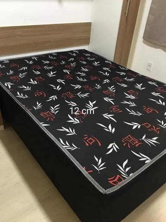 Cama Box Casal com Desenho Moderno FRETE GRÁTIS 