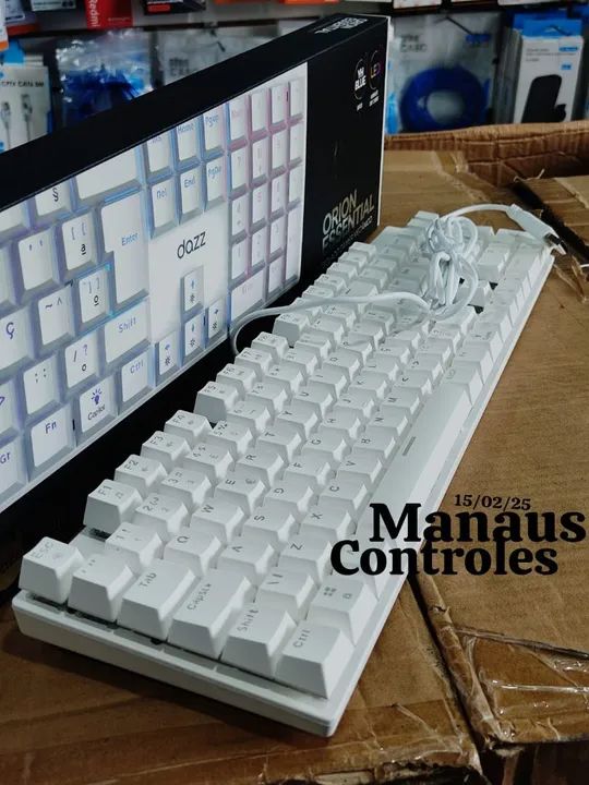 Teclado mecânico branco Orion essential 