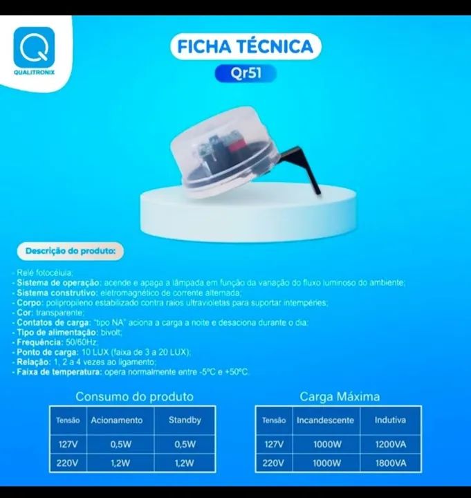 Relé Fotocélula + 3 refletor de Led - Foto 4