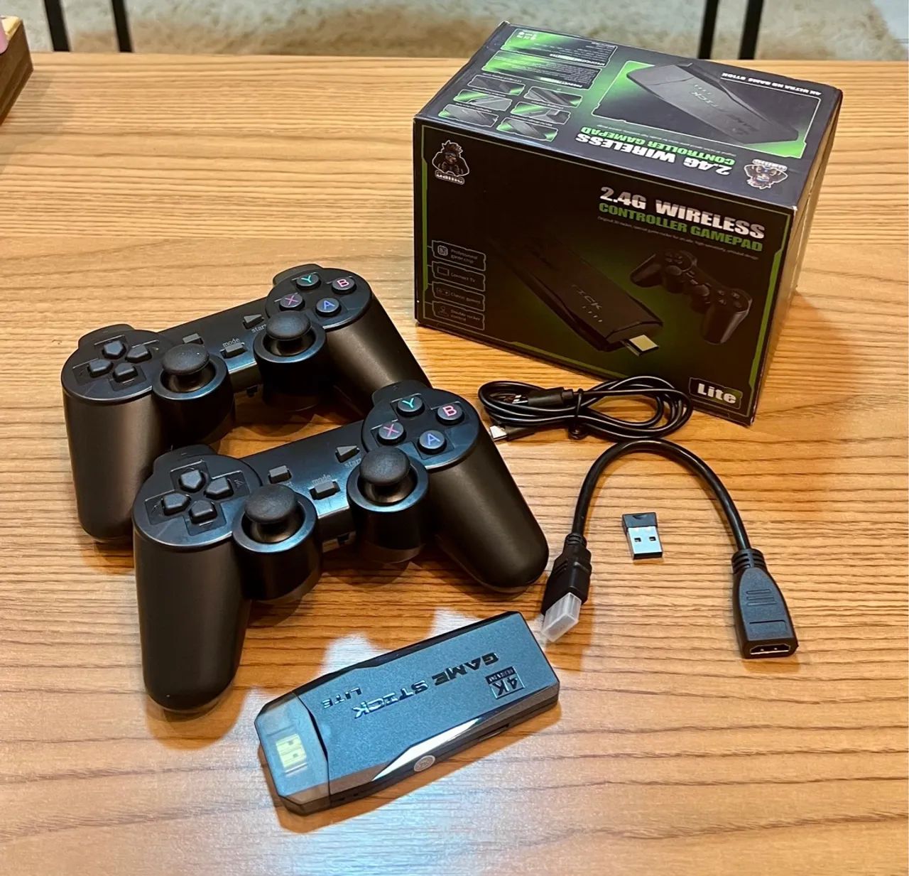 Video Game Stick 10mil - Console Portátil com 2 Controles Sem Fio