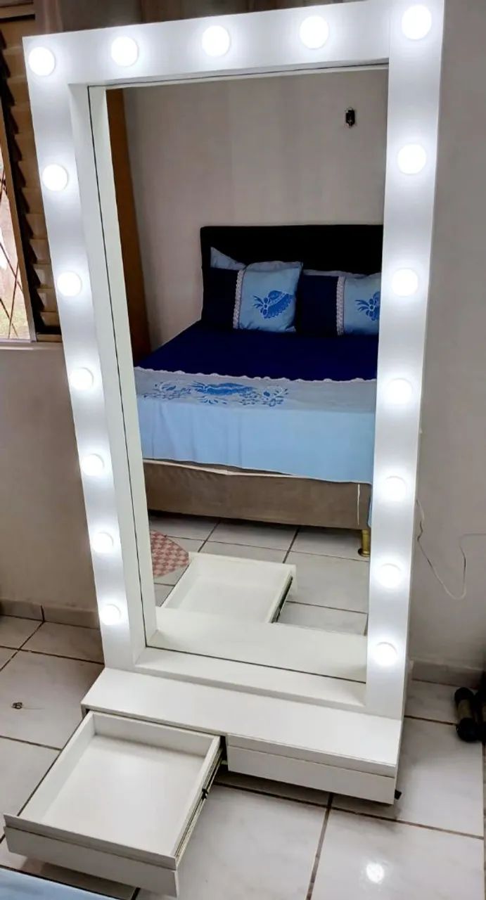 Espelho Camarim Iluminado com 2 Gavetas - Foto 2