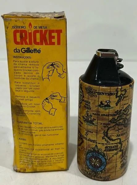 raro isqueiro de mesa cricket gillette - original - Foto 3