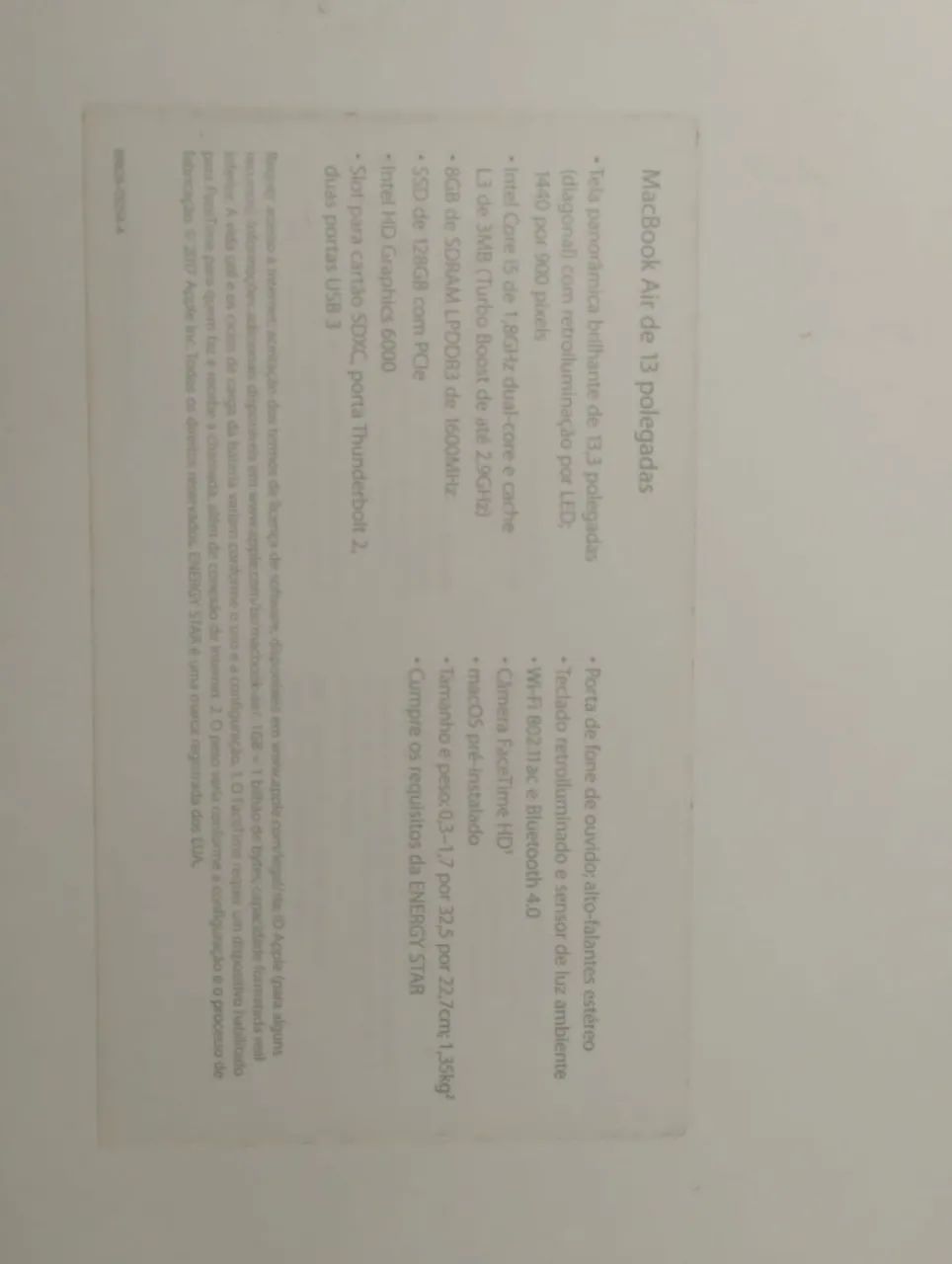 Macbook air 13-inch 2017 8 gb ram usado (com caixa) - Foto 3