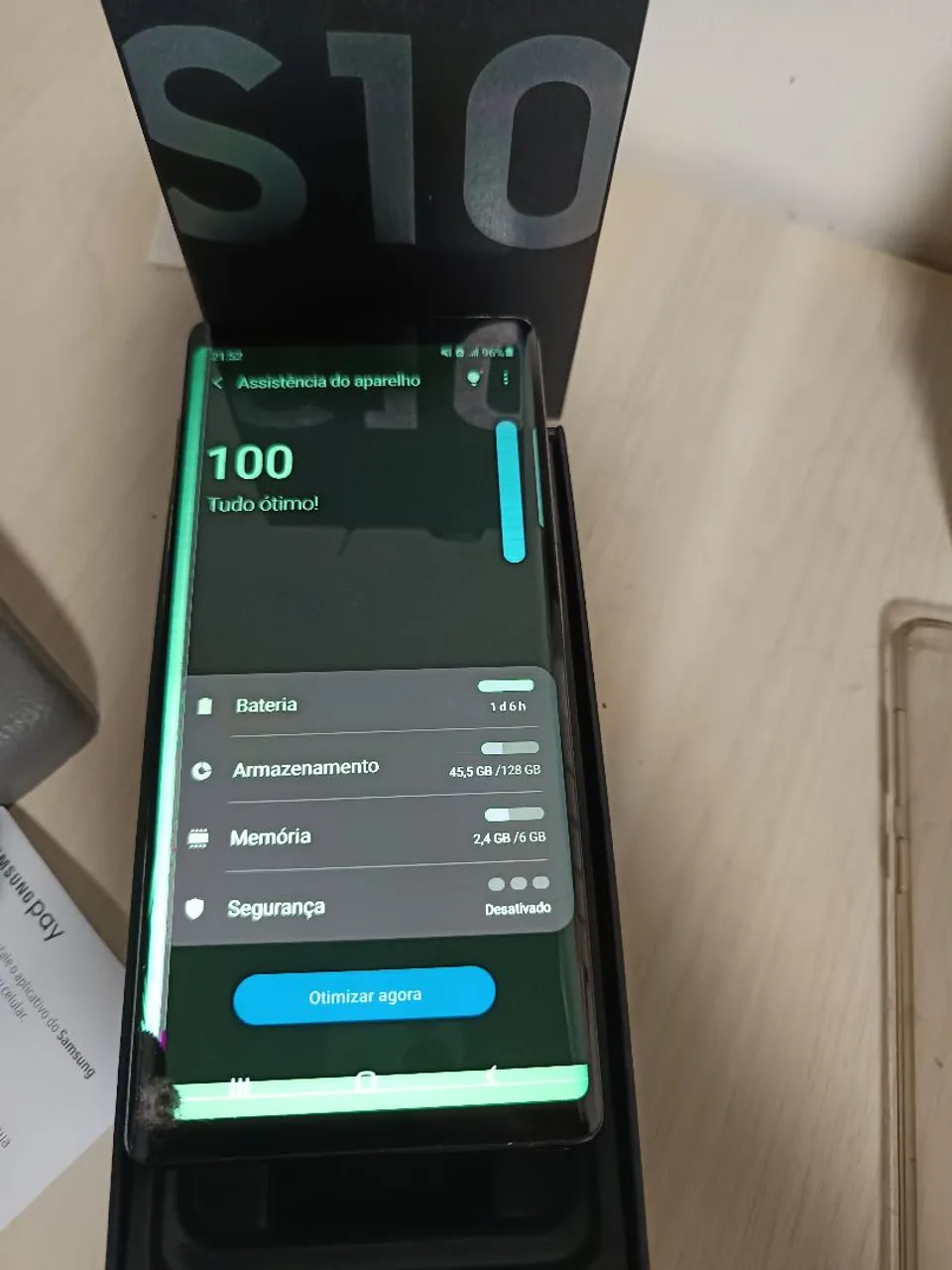 Galaxy S10 para peças -tela quebrada