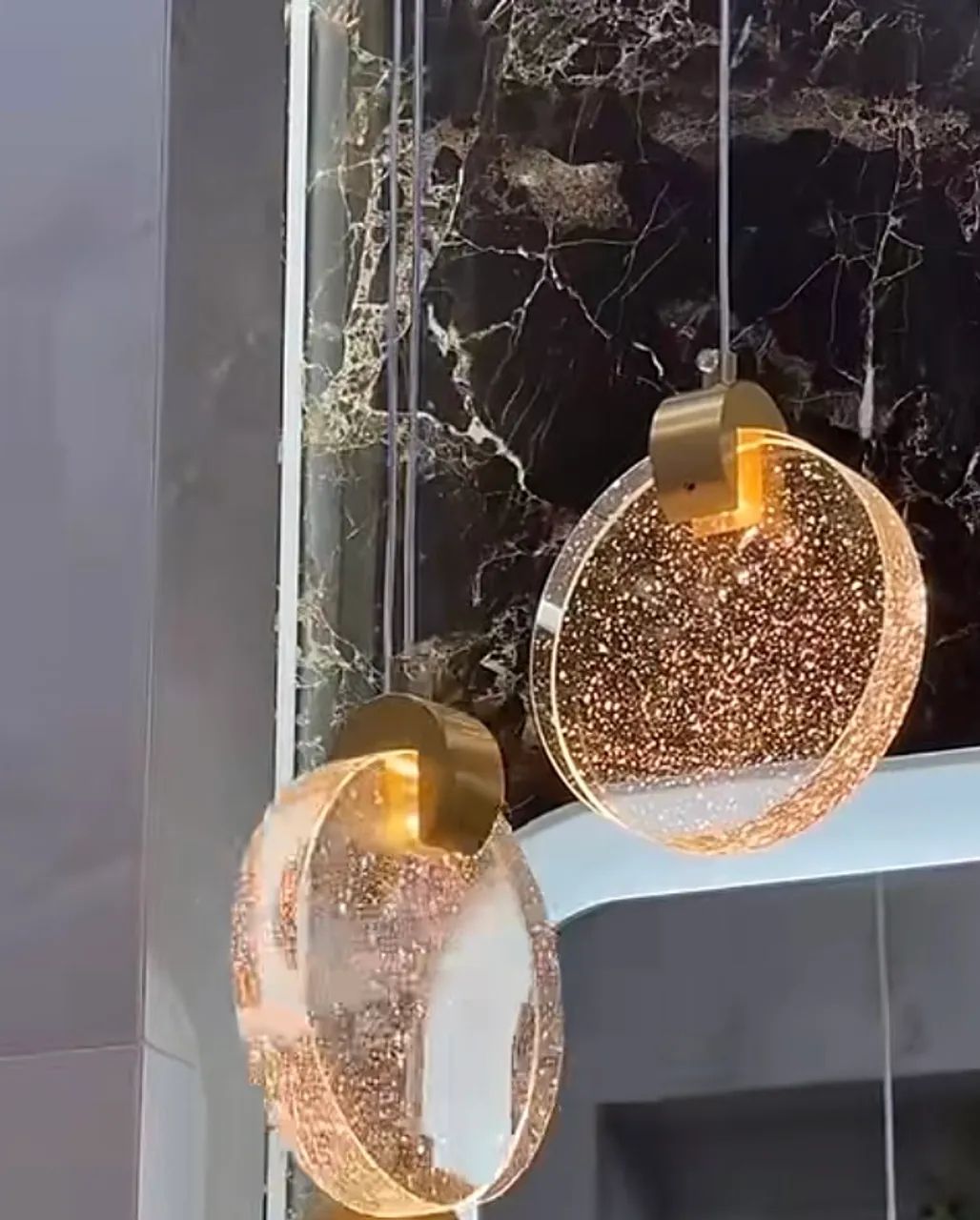 Pendente lustre cristal kit 2 unidades