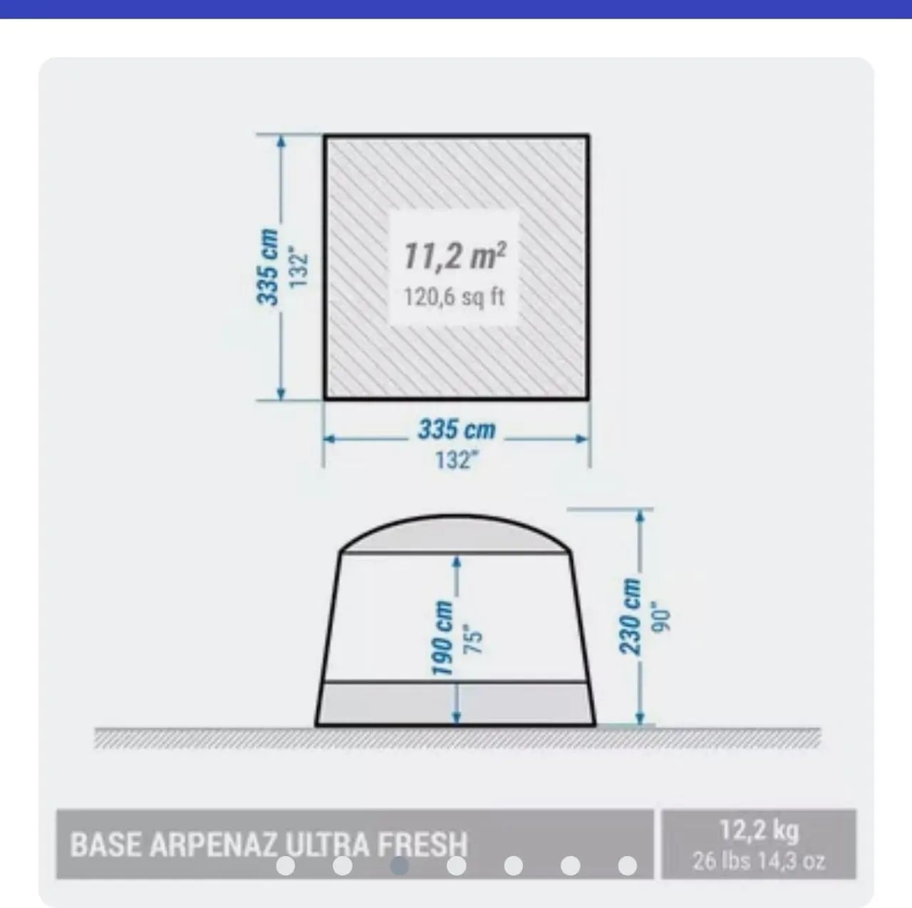 Nova!!! Barraca 10 pessoas (base L) Quechua Arpenaz Ultra Fresh - Foto 3