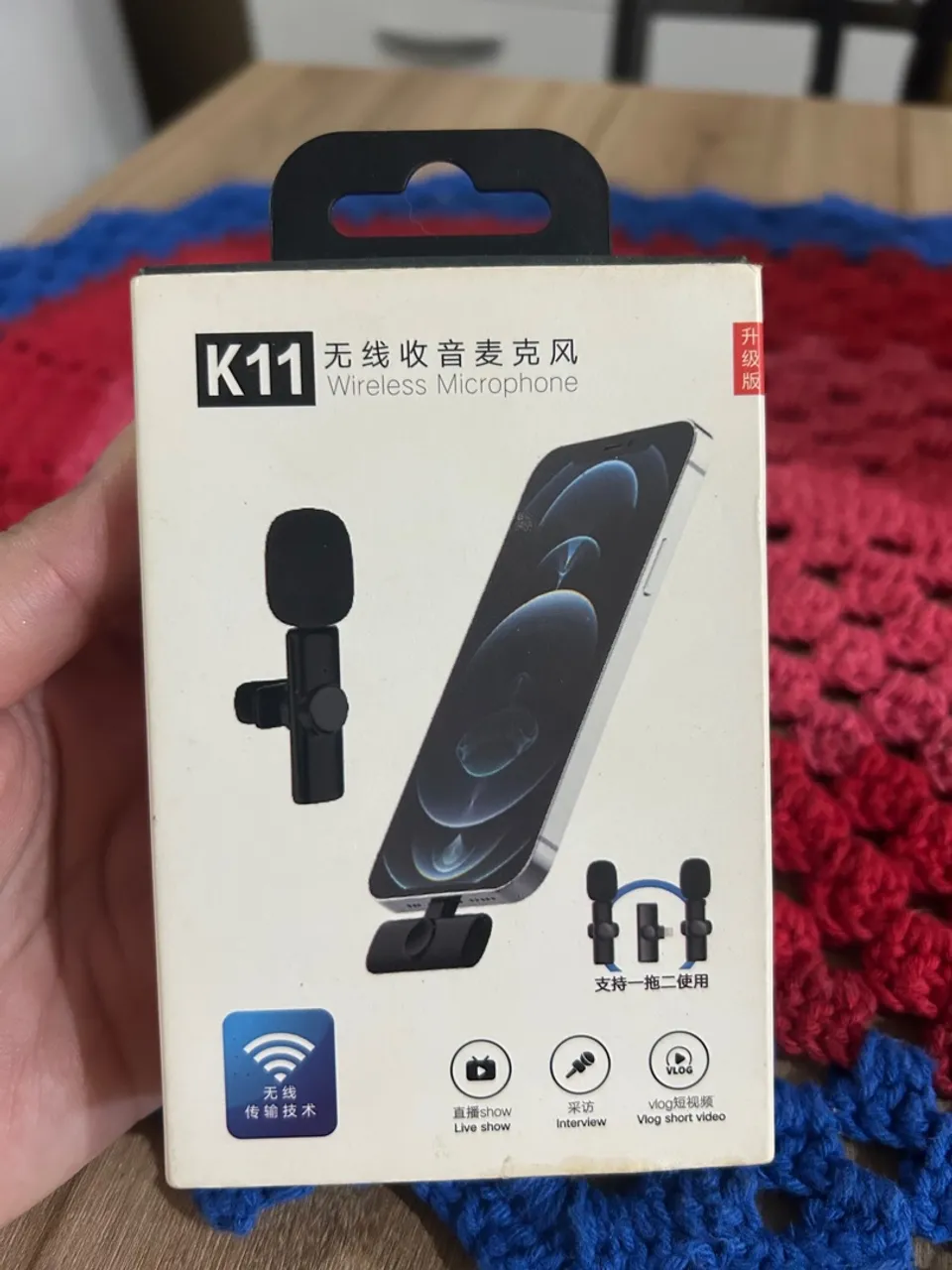 Microfone Sem Fio K11 para IPhone - Qualidade Profissional