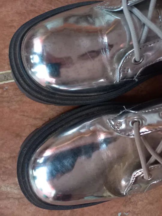 Botas Coturno Prateado Arezzo 37 - Foto 4