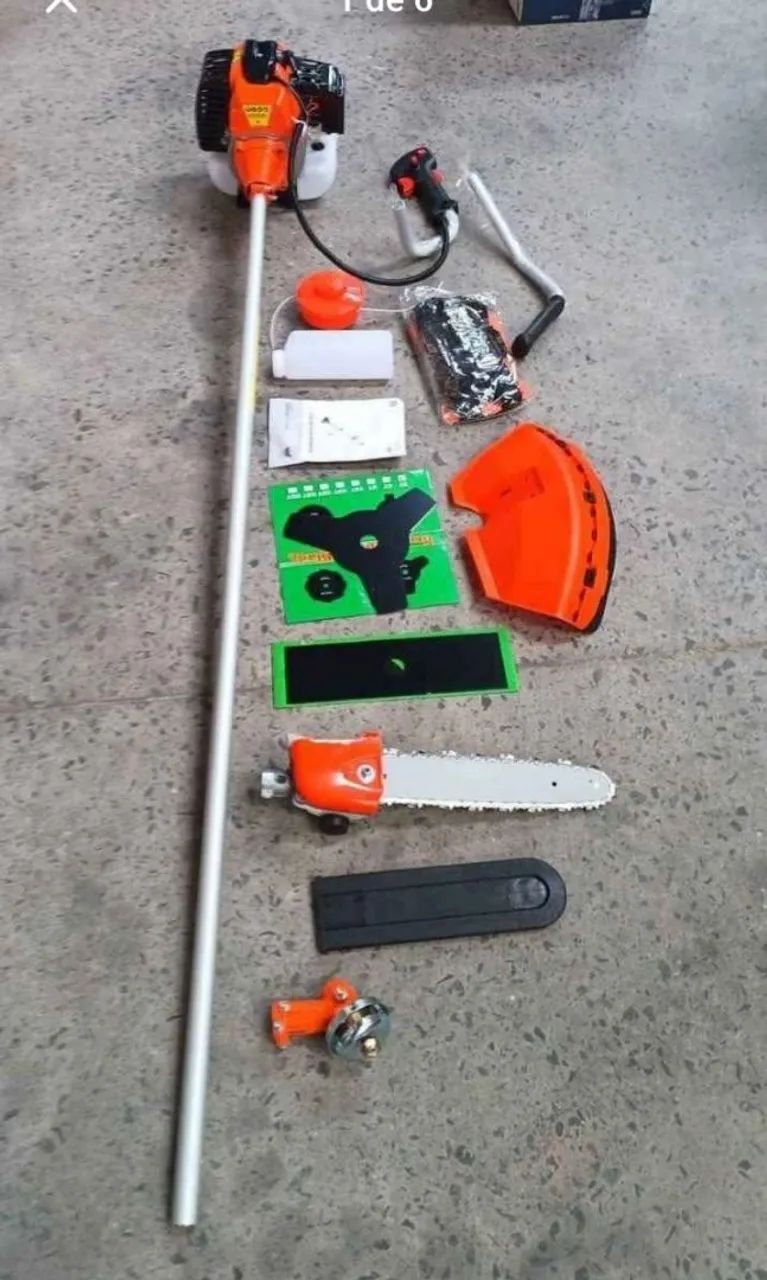 Roçadeira 63cc  a gasolina  com Moto poda e Lâminas