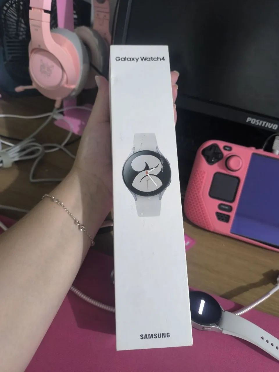 Samsung s21 fe de 256gb verde escuro 1 relógio smartwatch 4 samsung 